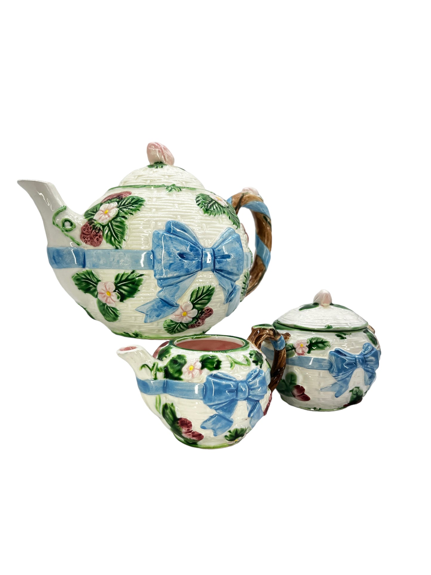 1985 Vintage Haldon Group Japanese Majolica Teapot Set