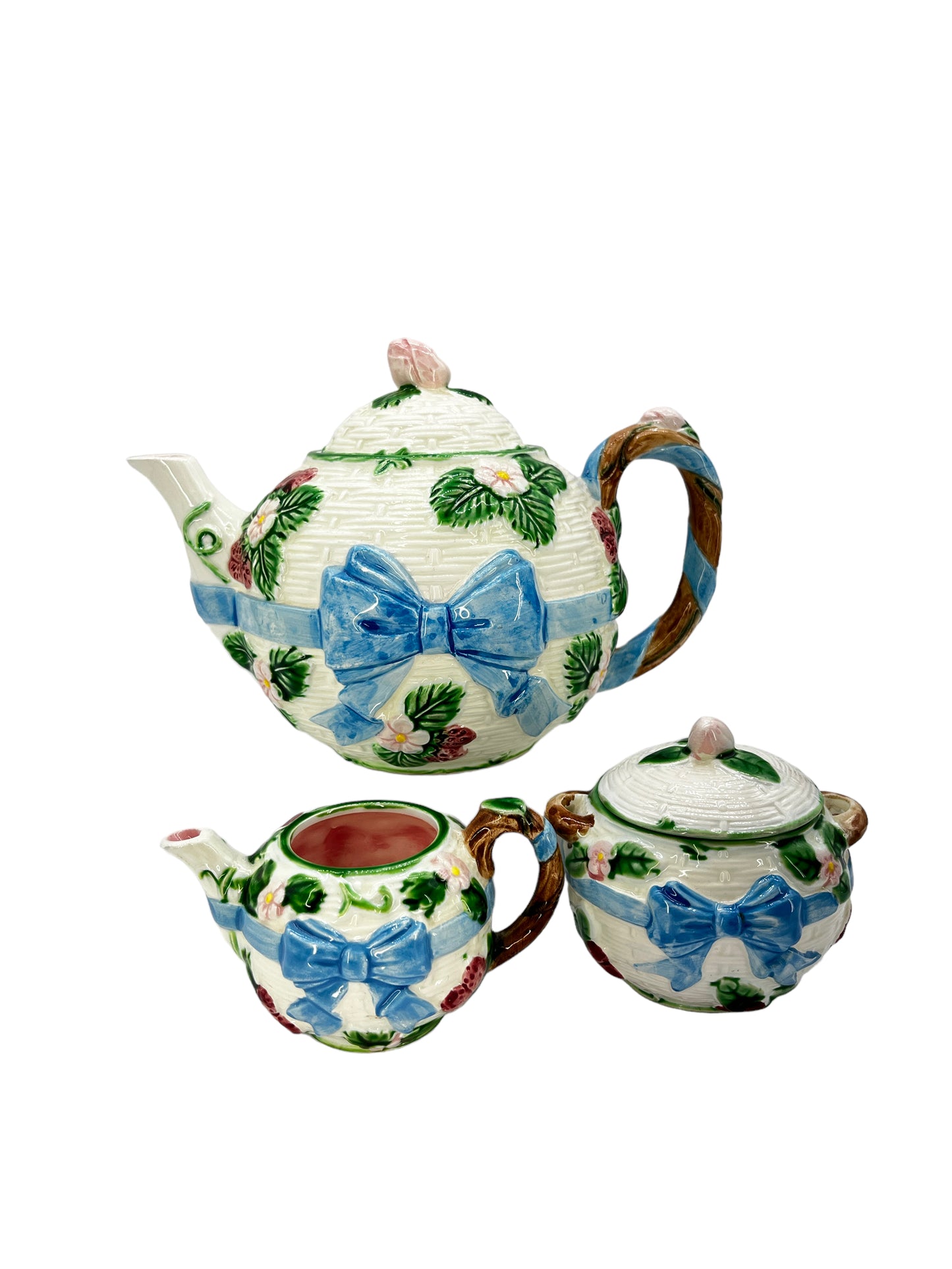 1985 Vintage Haldon Group Japanese Majolica Teapot Set