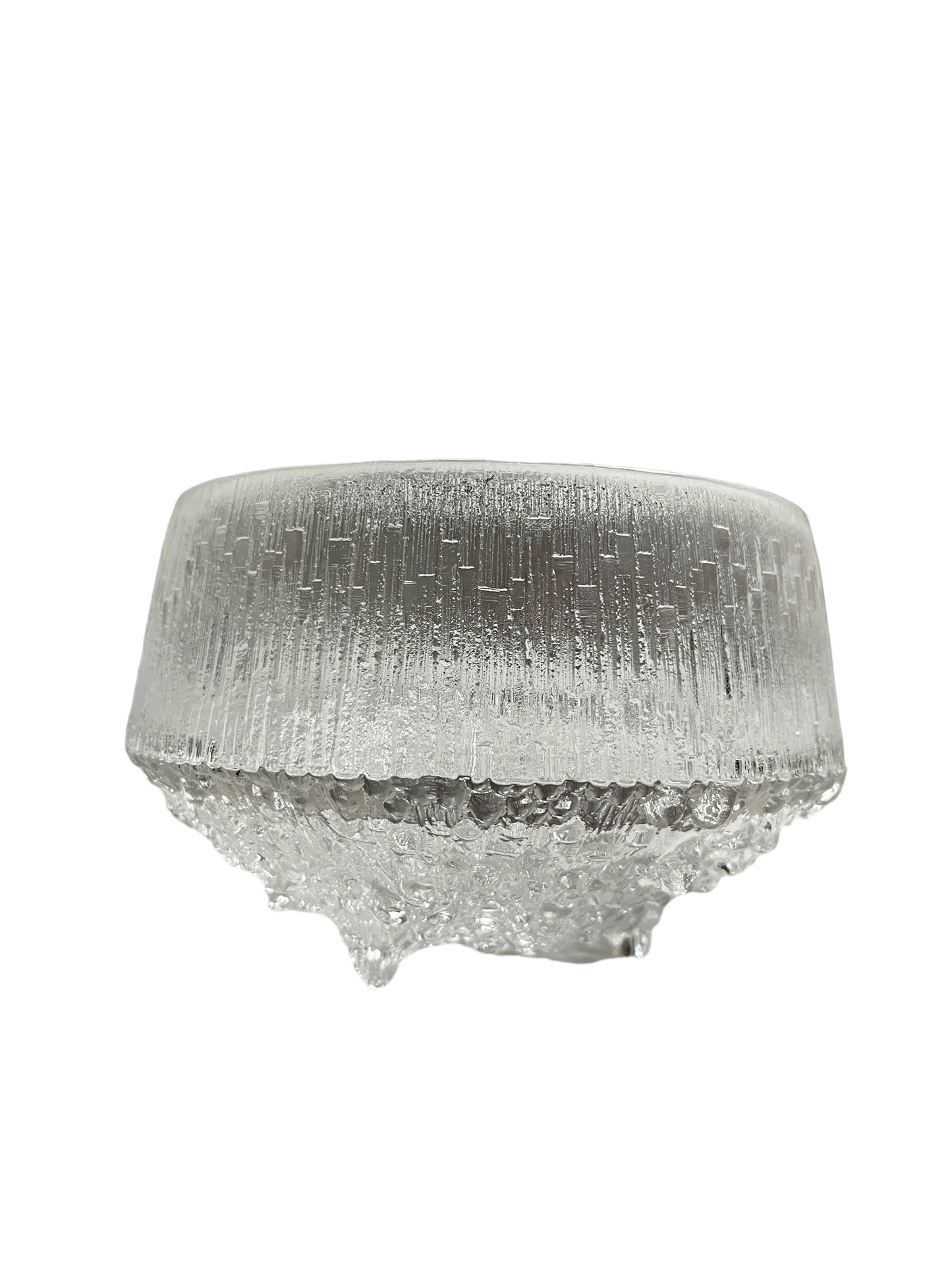 1968  Bowl Clear Glass Footed Serving by Tapio Wirkkala