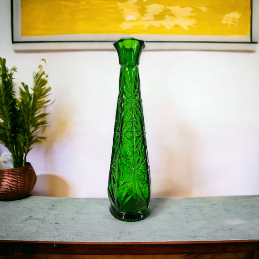 Vintage Anchor Hocking Emerald Green Vase