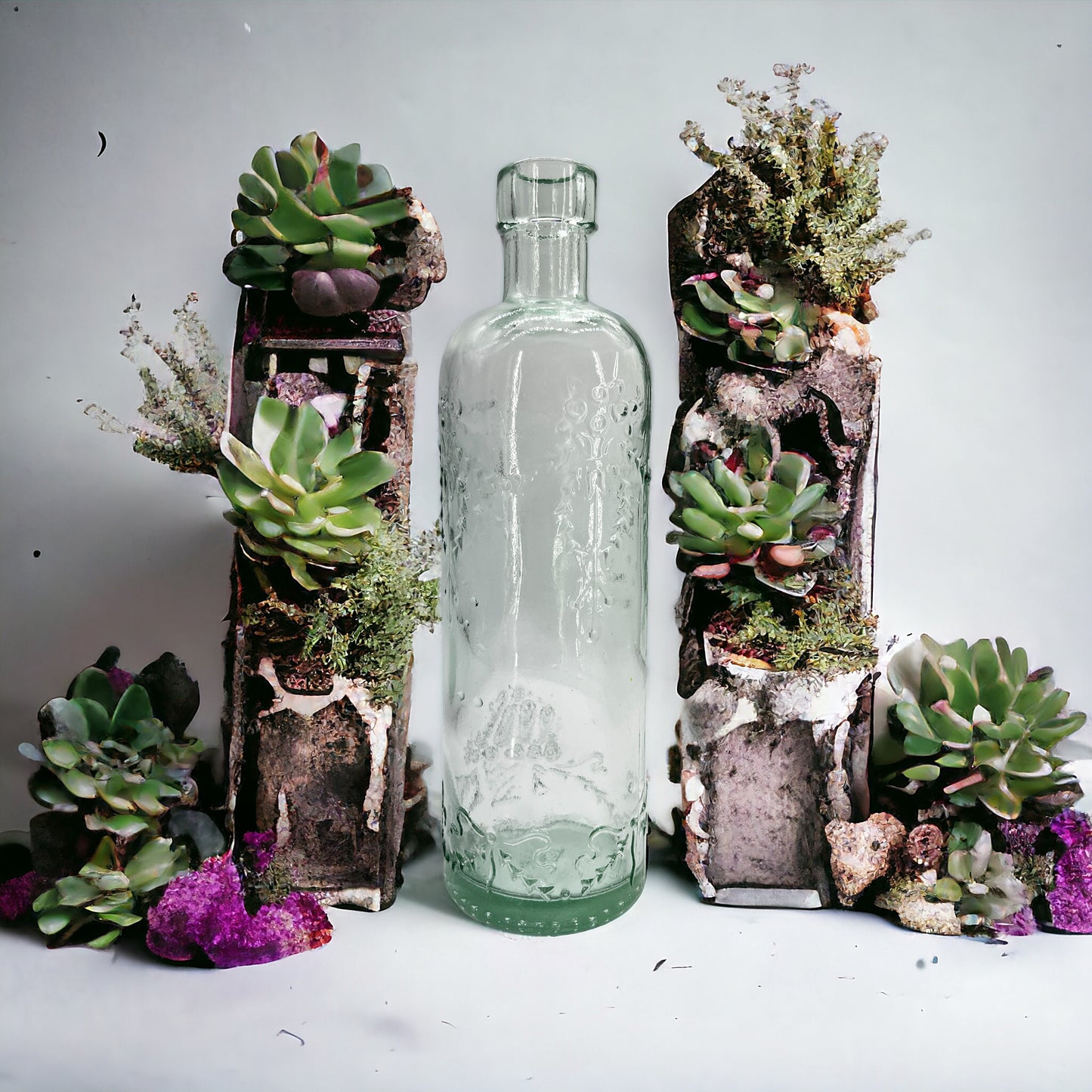 Vintage Light Green Bottle Glass