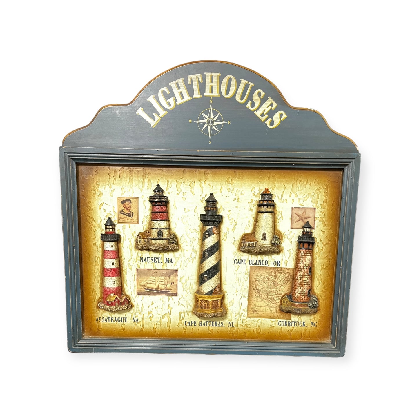 Old Large Wooden Lighthouse 3D Wall Art Plaque