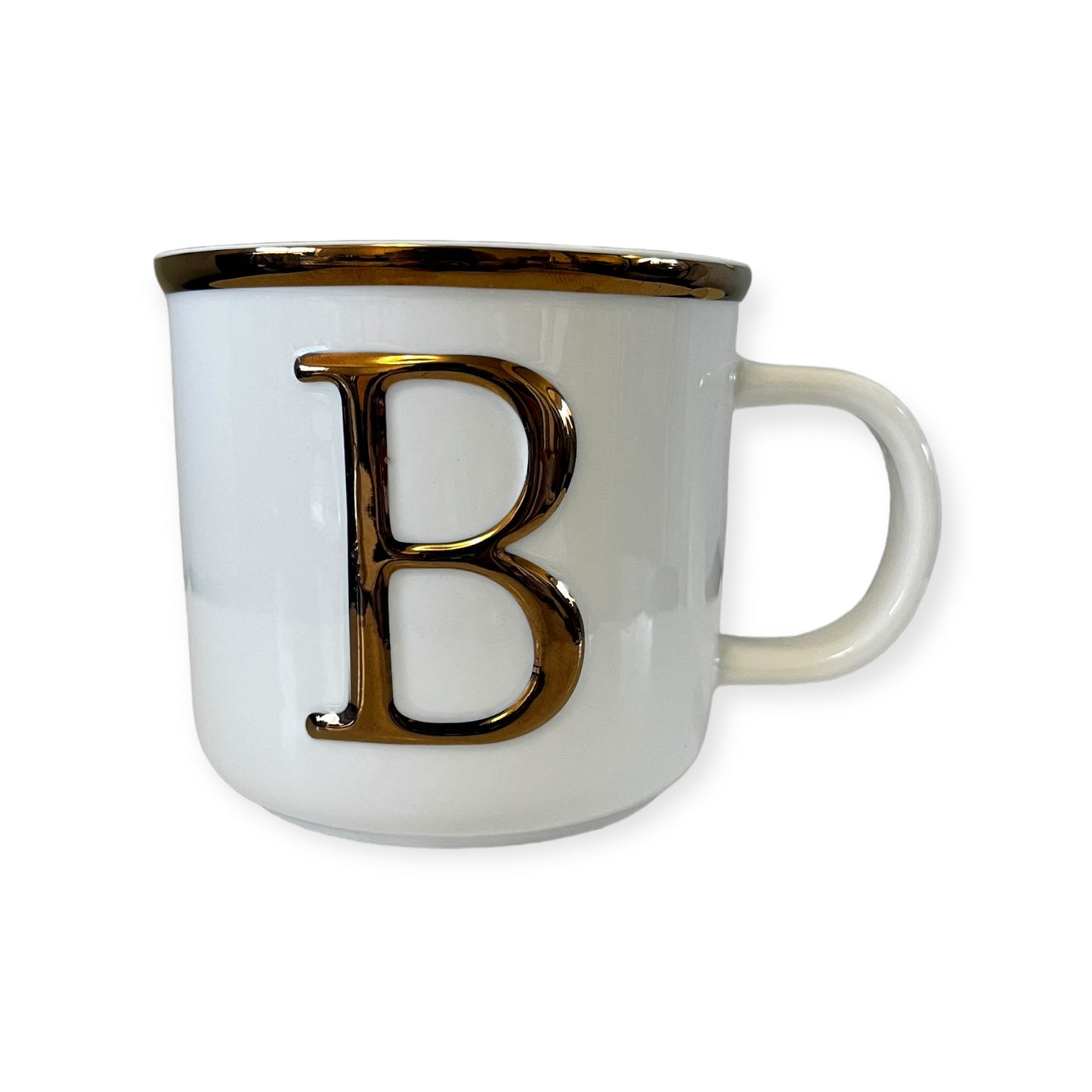 Large Monogram Ceramic Coffee Mug Letter B 16 Oz.