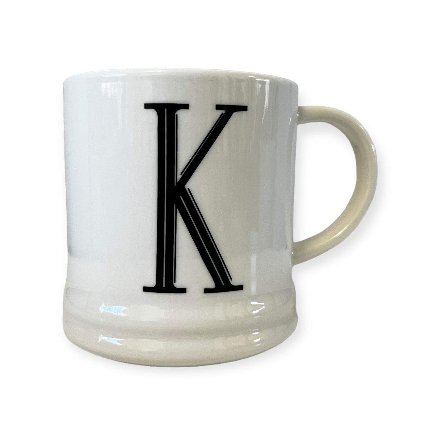 Coffee Mug Porcelain Letter K 14 Oz.