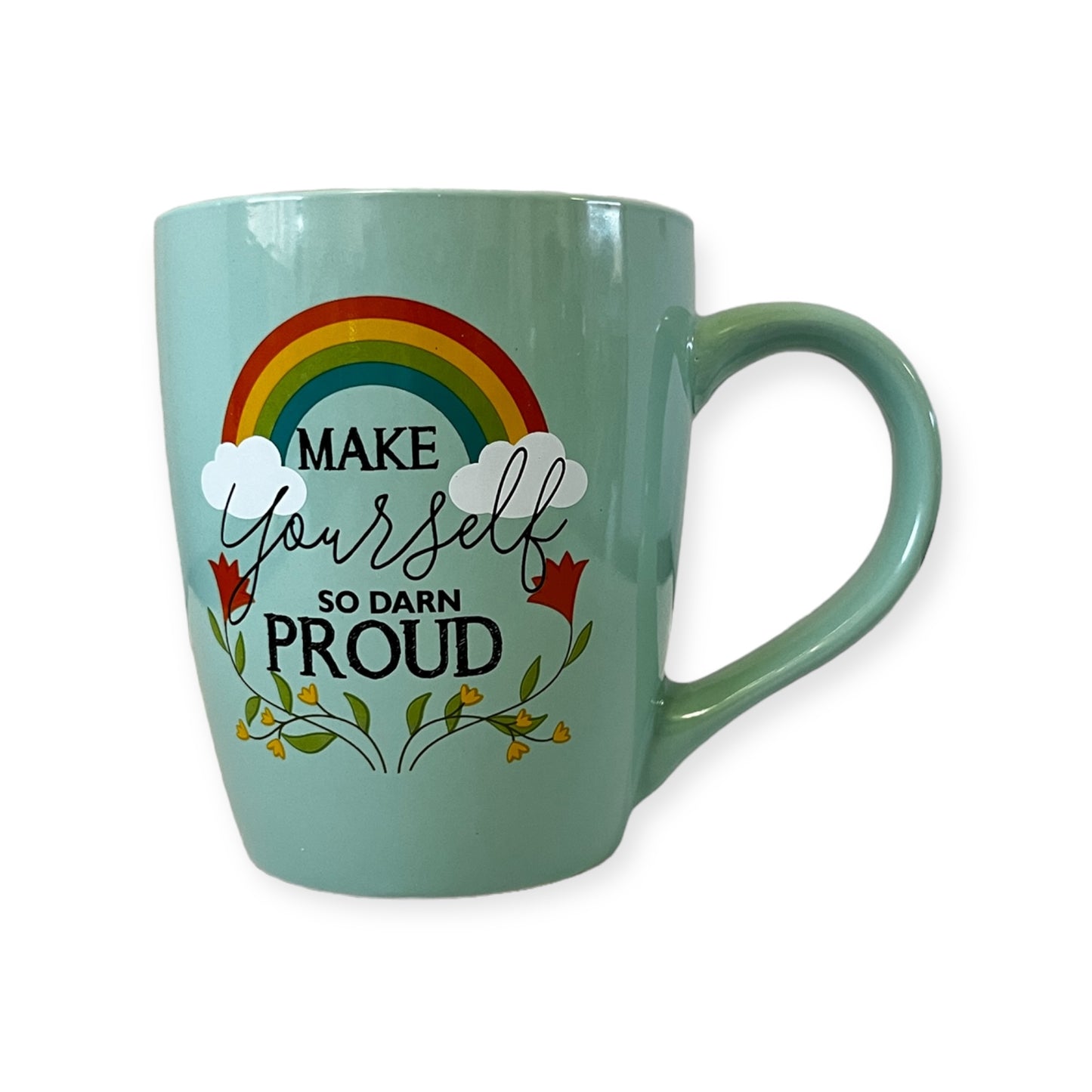 Large 18 Oz. Coffee Mug Rainbow Light Green