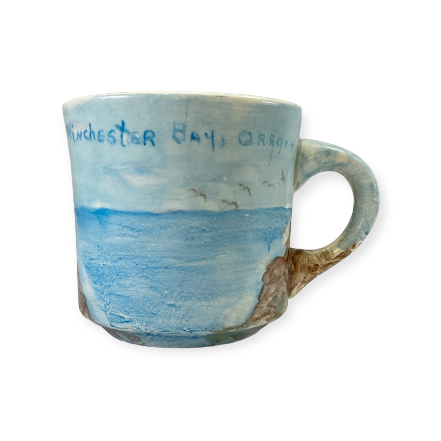 Vintage Studio Pottery Coffee Mug Winchester Bay, Oregon