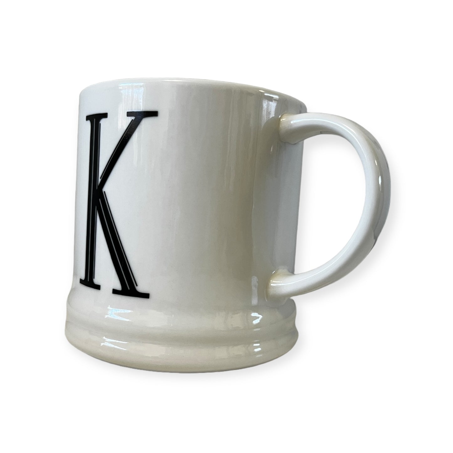 Coffee Mug Porcelain Letter K 14 Oz.