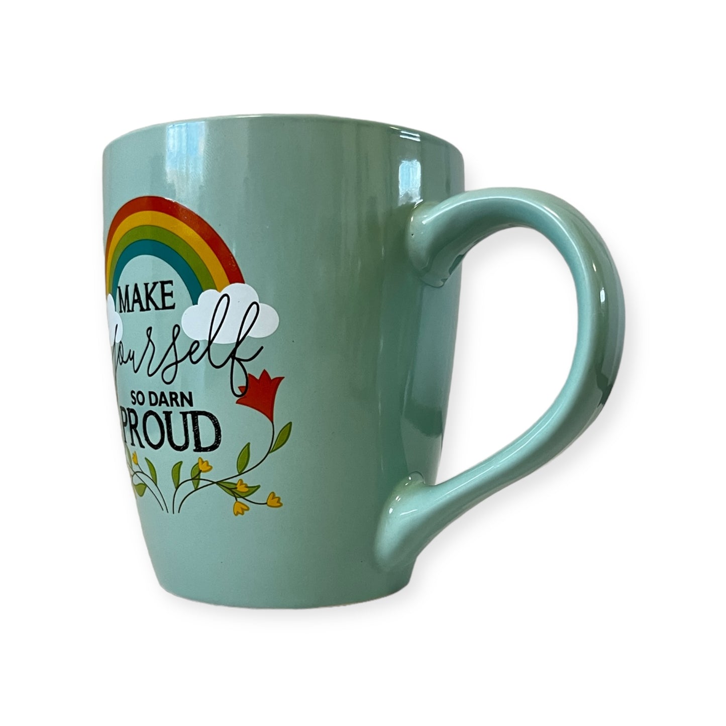 Large 18 Oz. Coffee Mug Rainbow Light Green