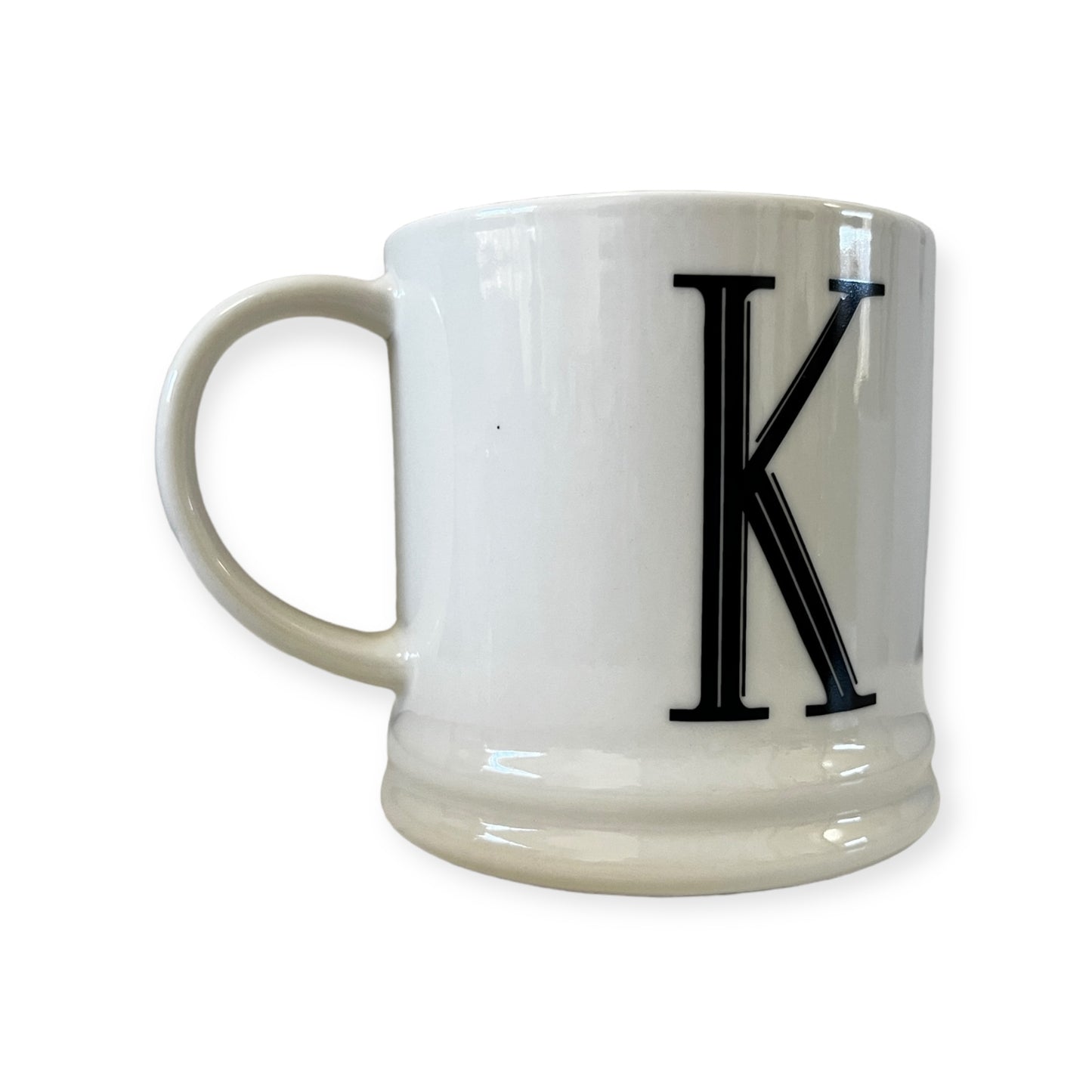 Coffee Mug Porcelain Letter K 14 Oz.