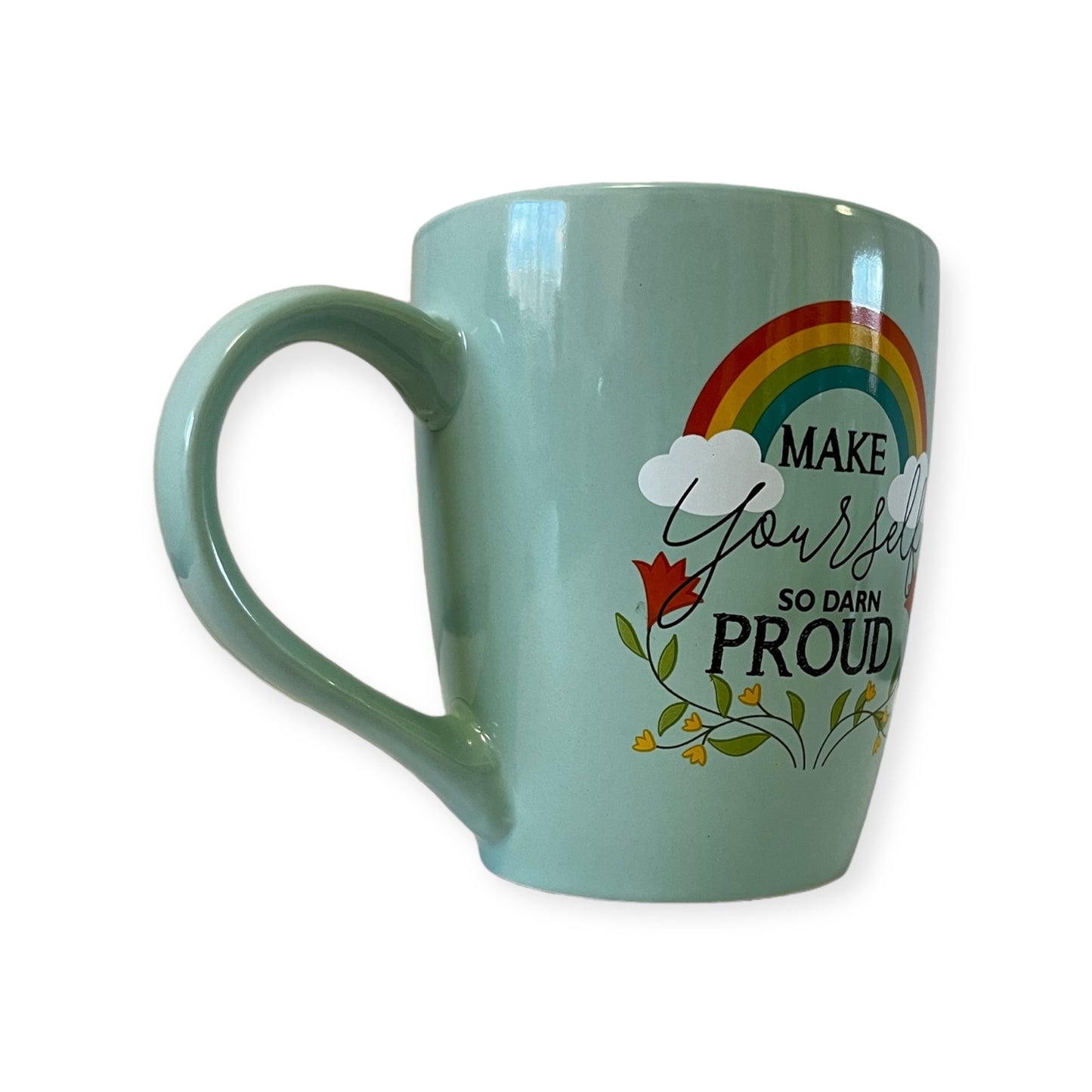 Large 18 Oz. Coffee Mug Rainbow Light Green