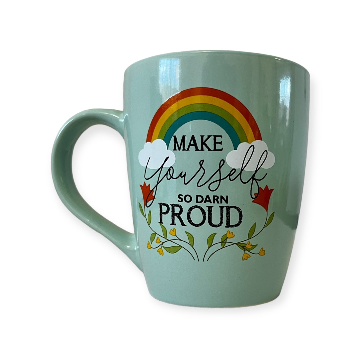 Large 18 Oz. Coffee Mug Rainbow Light Green