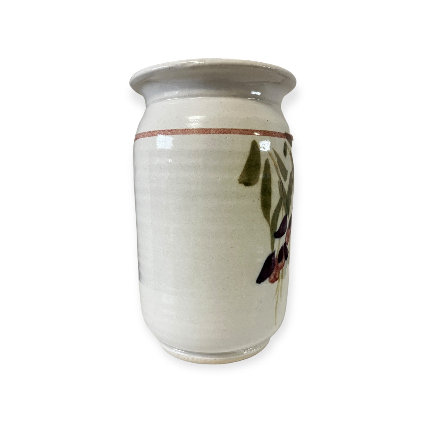 Studio Art Stoneware Hand-Painted Ceramic Pottery Vase