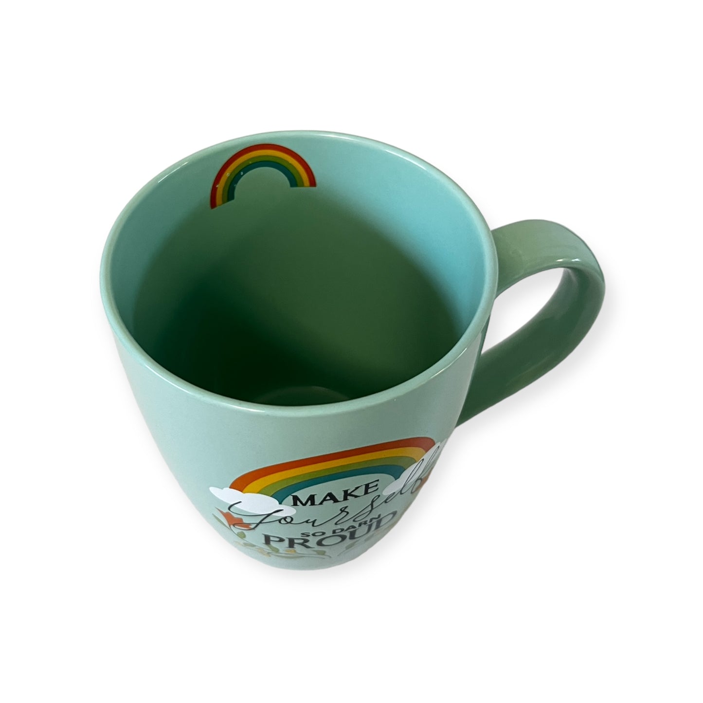 Large 18 Oz. Coffee Mug Rainbow Light Green