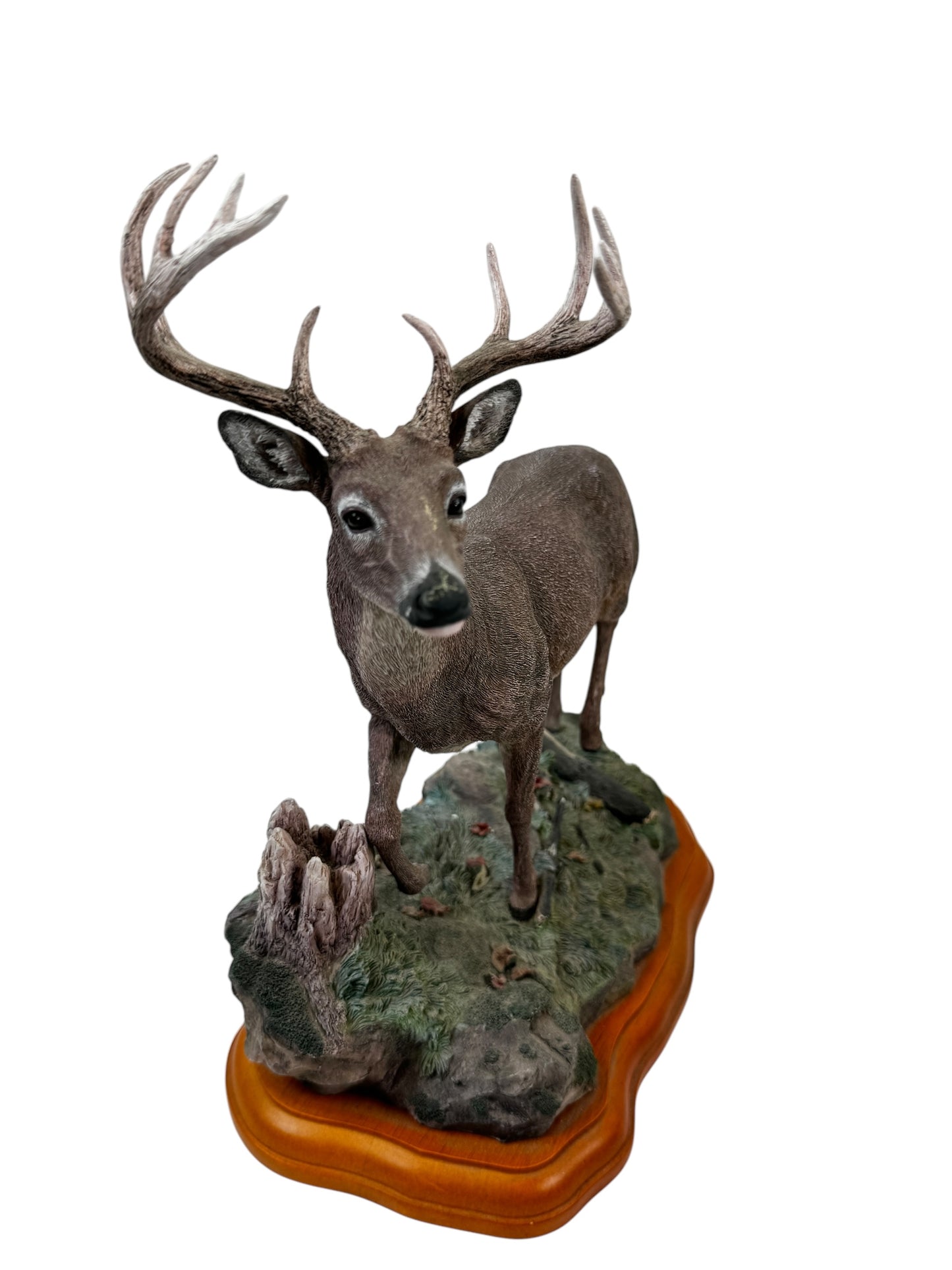 Vintage White Tail Deer Natural Wildlife Figurine 11.5" High