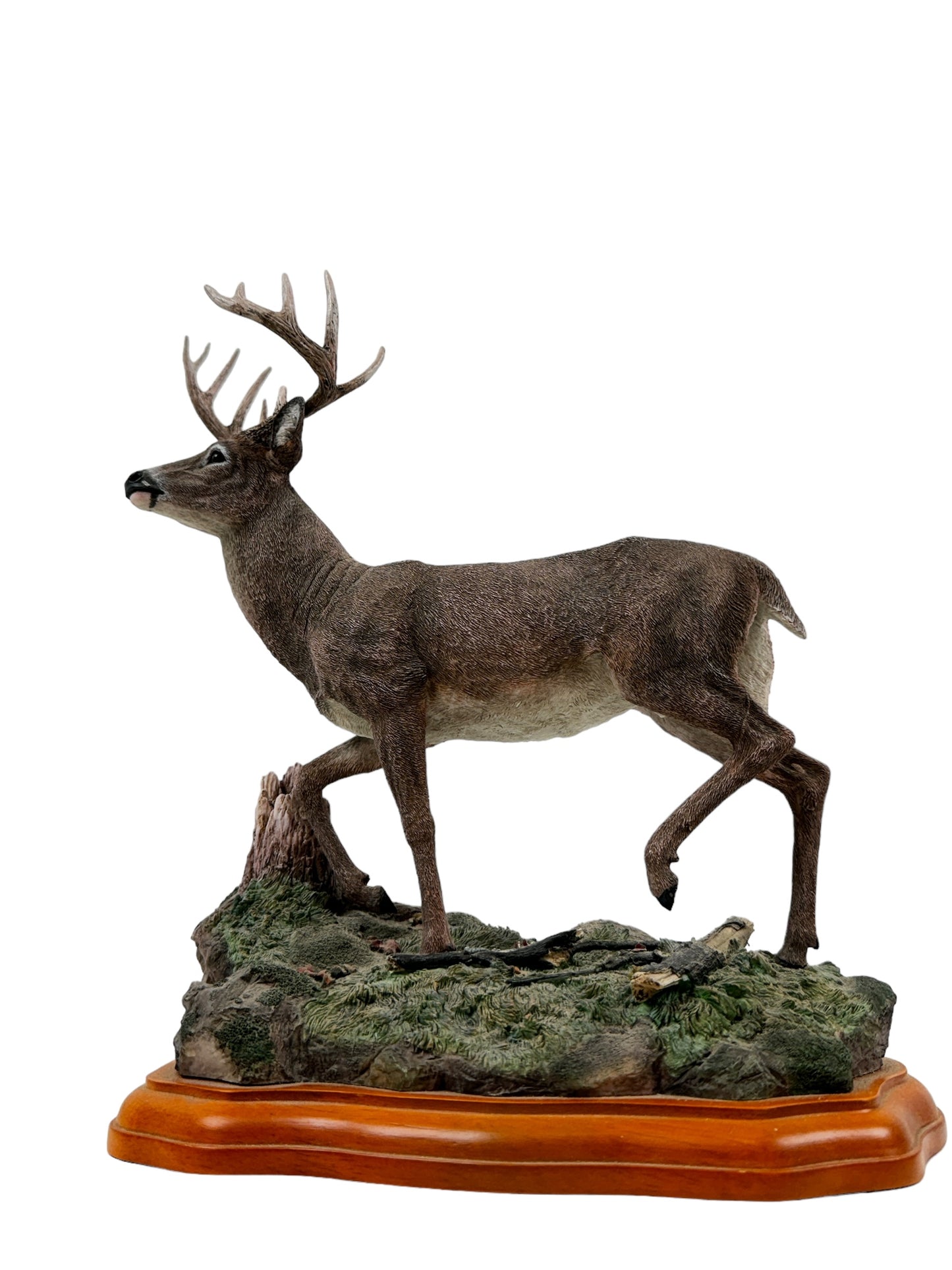 Vintage White Tail Deer Natural Wildlife Figurine 11.5" High