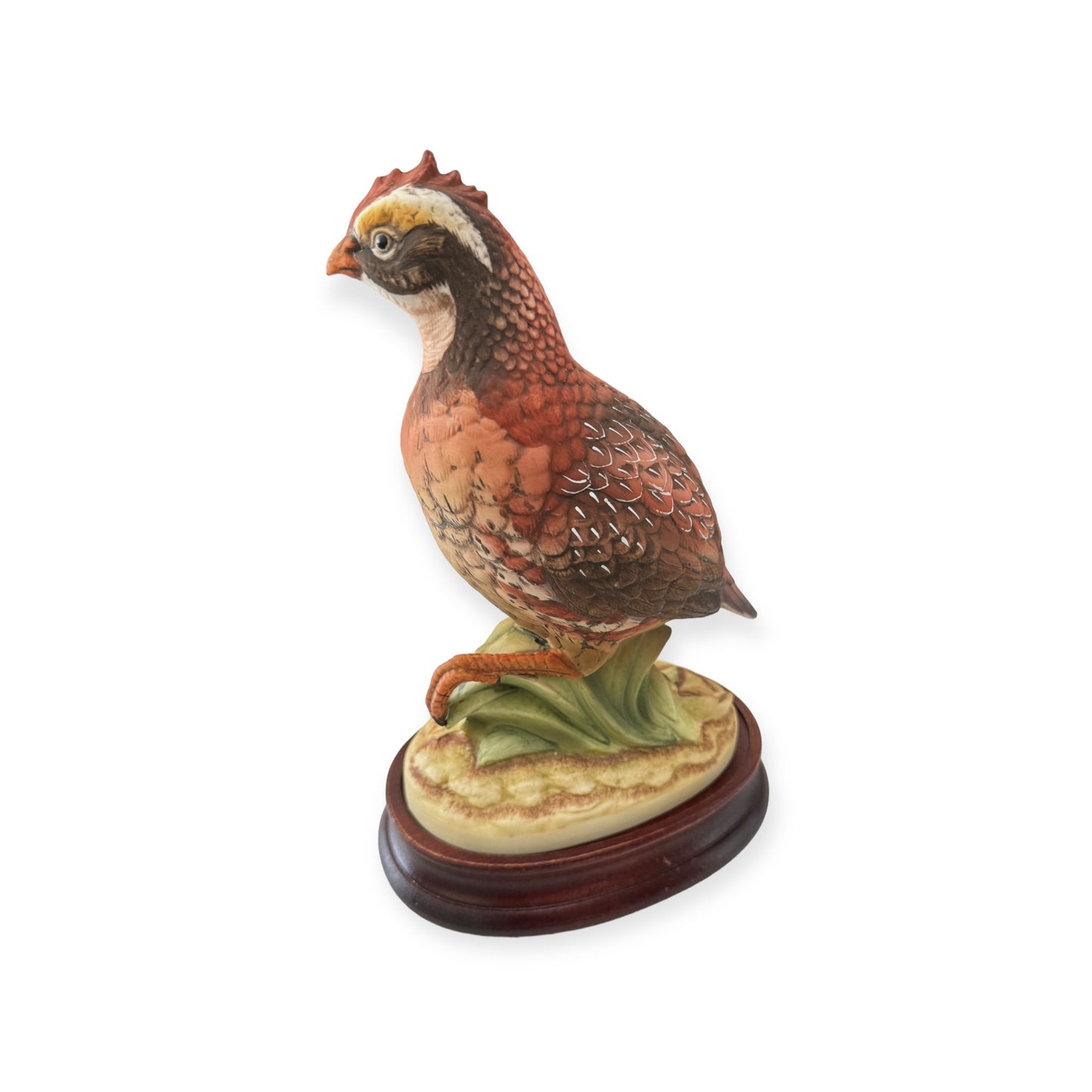 Vintage Pair Of Quail Bird Family Figurine Sculptures Made in Japan