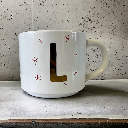 Coffee Mug Ceramic Letter L 14 Oz.