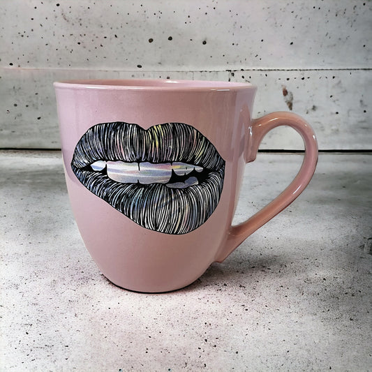 Prima Design Lips Double-Sided Pink Rainbow Lips Coffee Mug