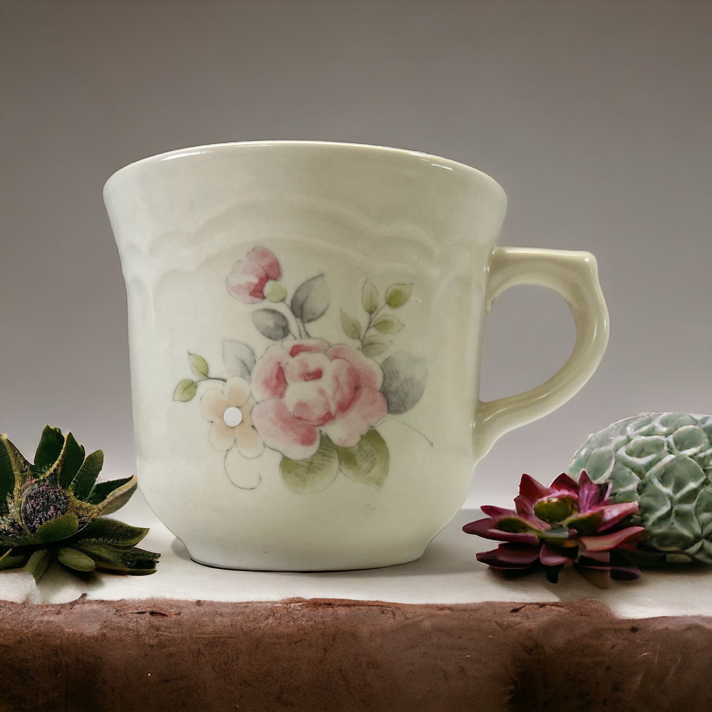 Vintage Pfaltzgraff Replacement Rose Stoneware Coffee Mug