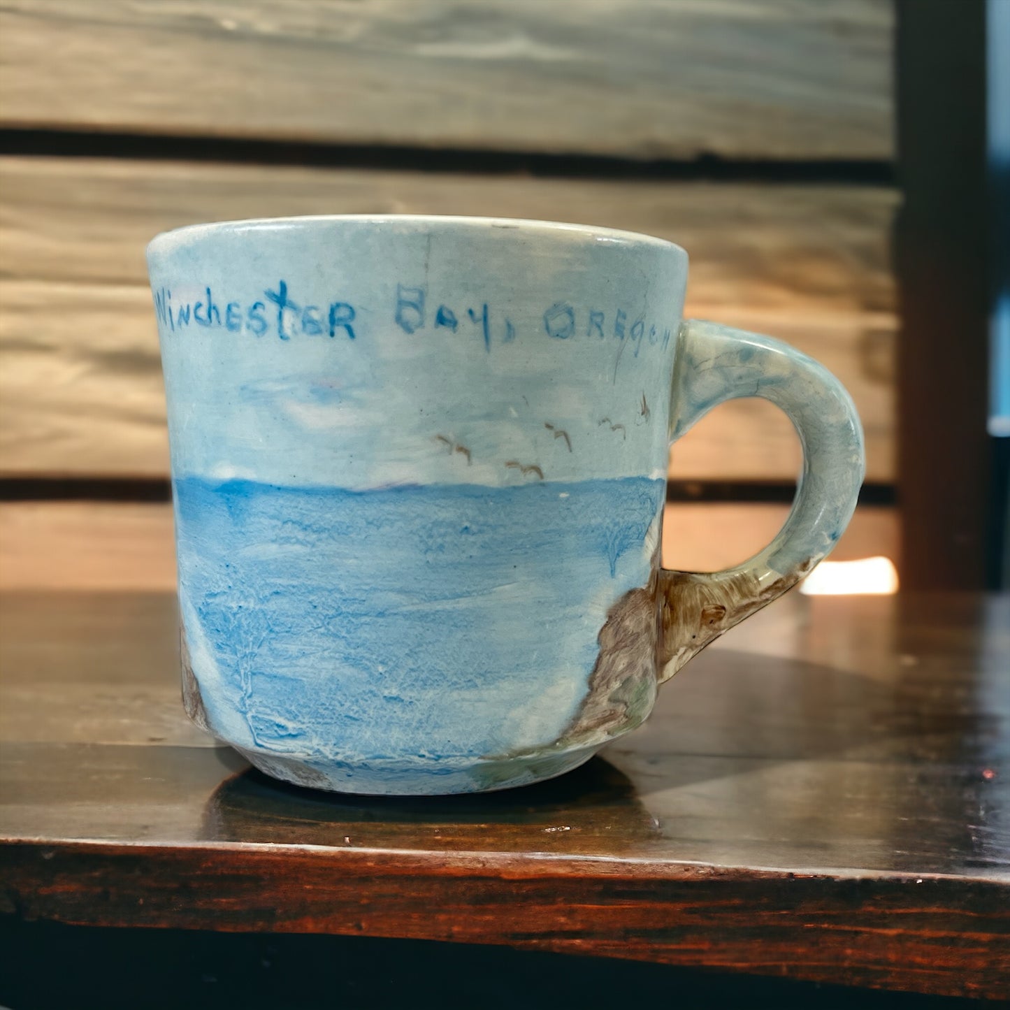 Vintage Studio Pottery Coffee Mug Winchester Bay, Oregon