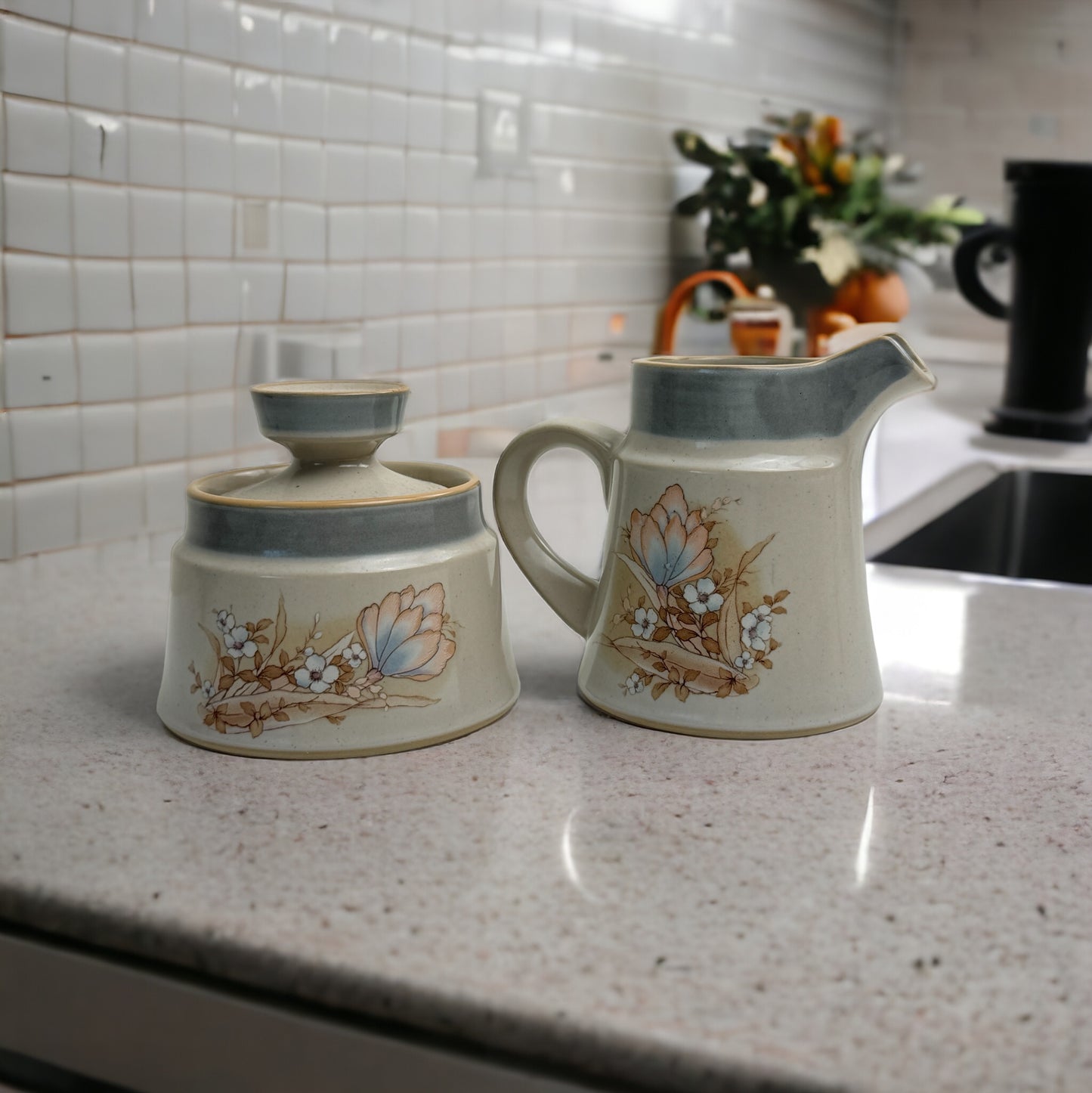 Vintage Noritake Stoneware Autumn Day Set of 2 Made in Japan