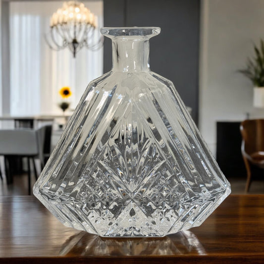 Vintage Dublin Crystal Triangle Decanter by Shannon Made in Ireland