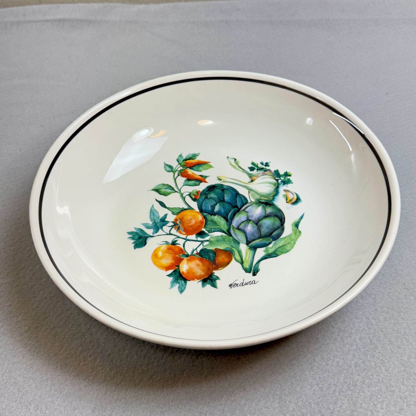 13" Large Italian Ceramic Pasta Bowl, Verdura Design, Over and Back Inc.