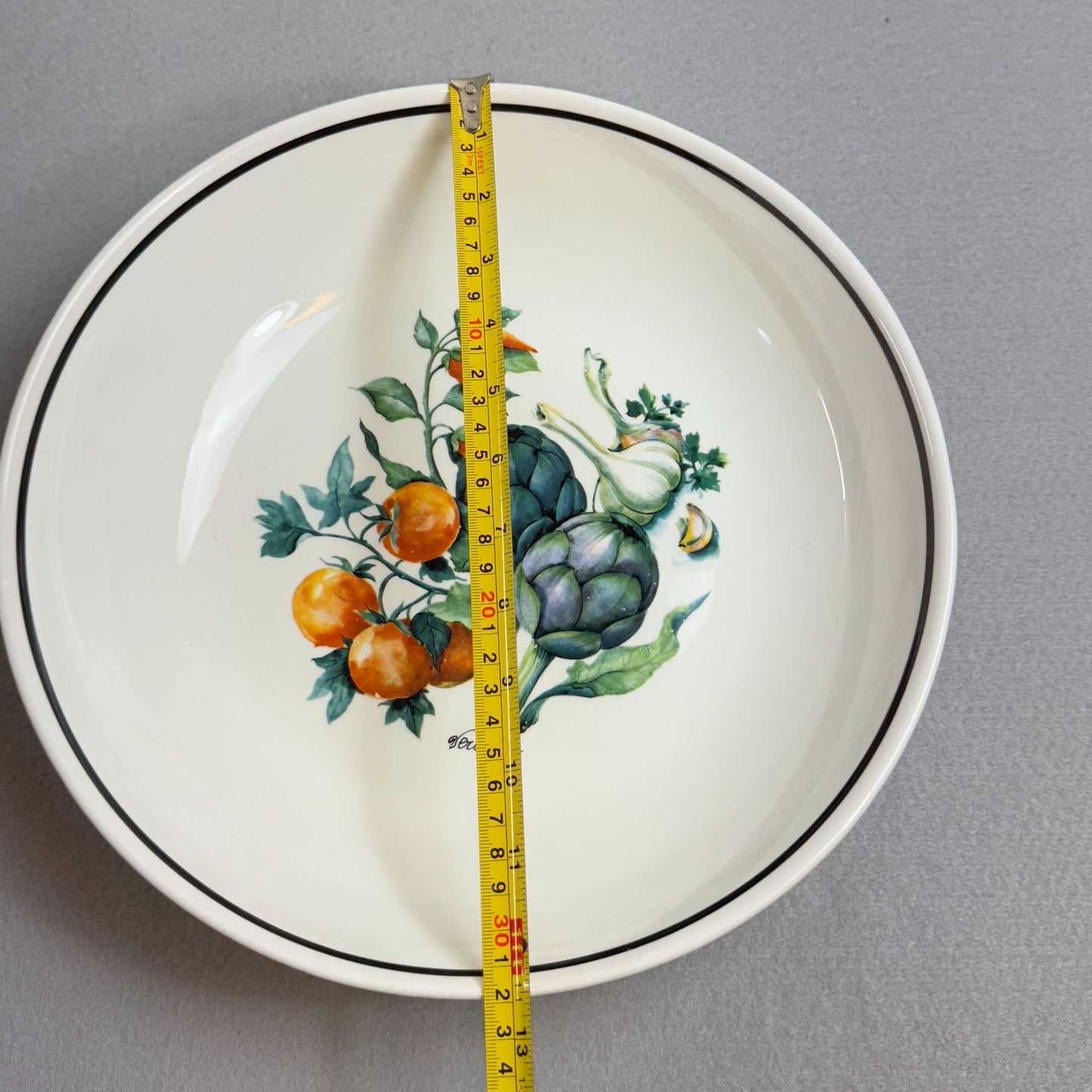 13" Large Italian Ceramic Pasta Bowl, Verdura Design, Over and Back Inc.