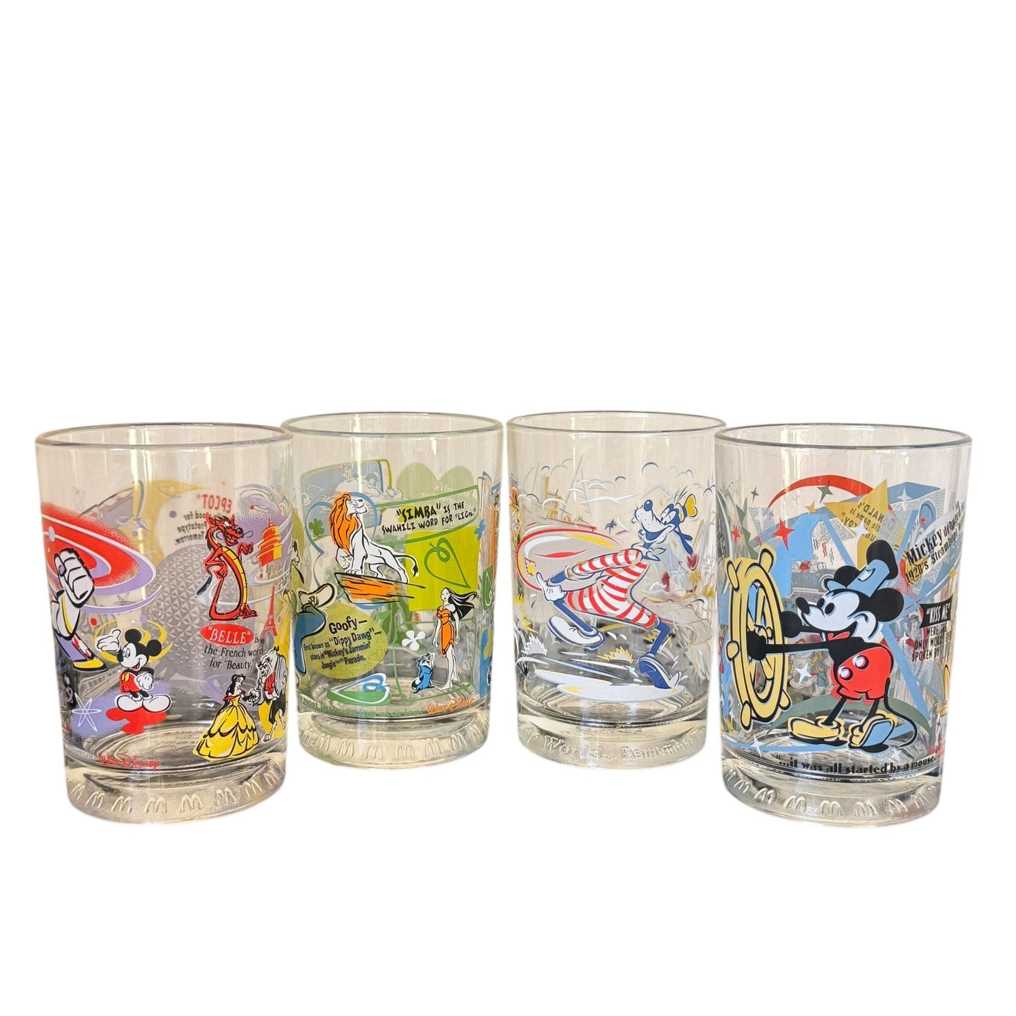 McDonald's Disney 100 Years of Magic 4 Glasses Collectible, Limited Edition