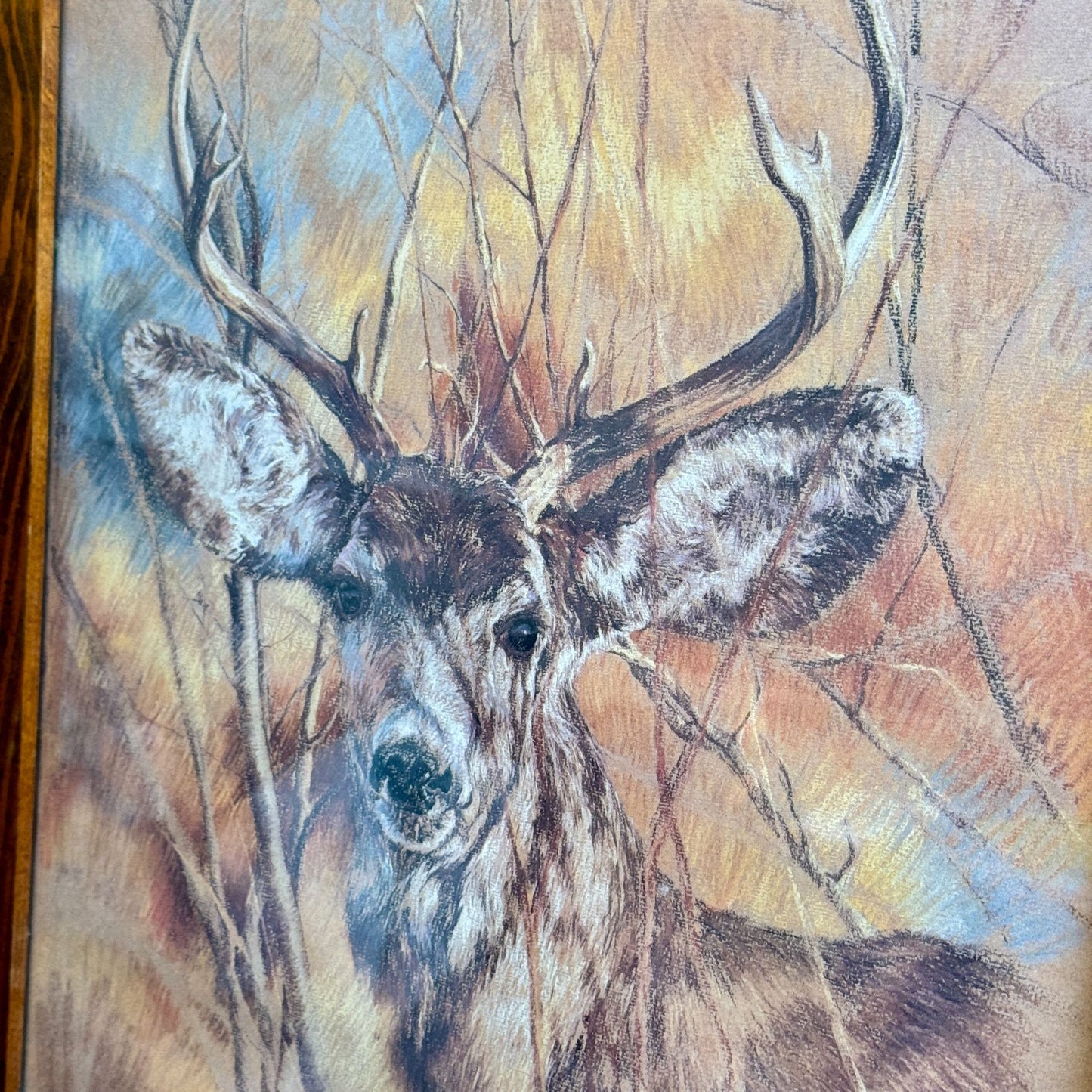 Vintage Deer High-Quality Print The Silent Buck By K Maroon Framed 20" x 24"