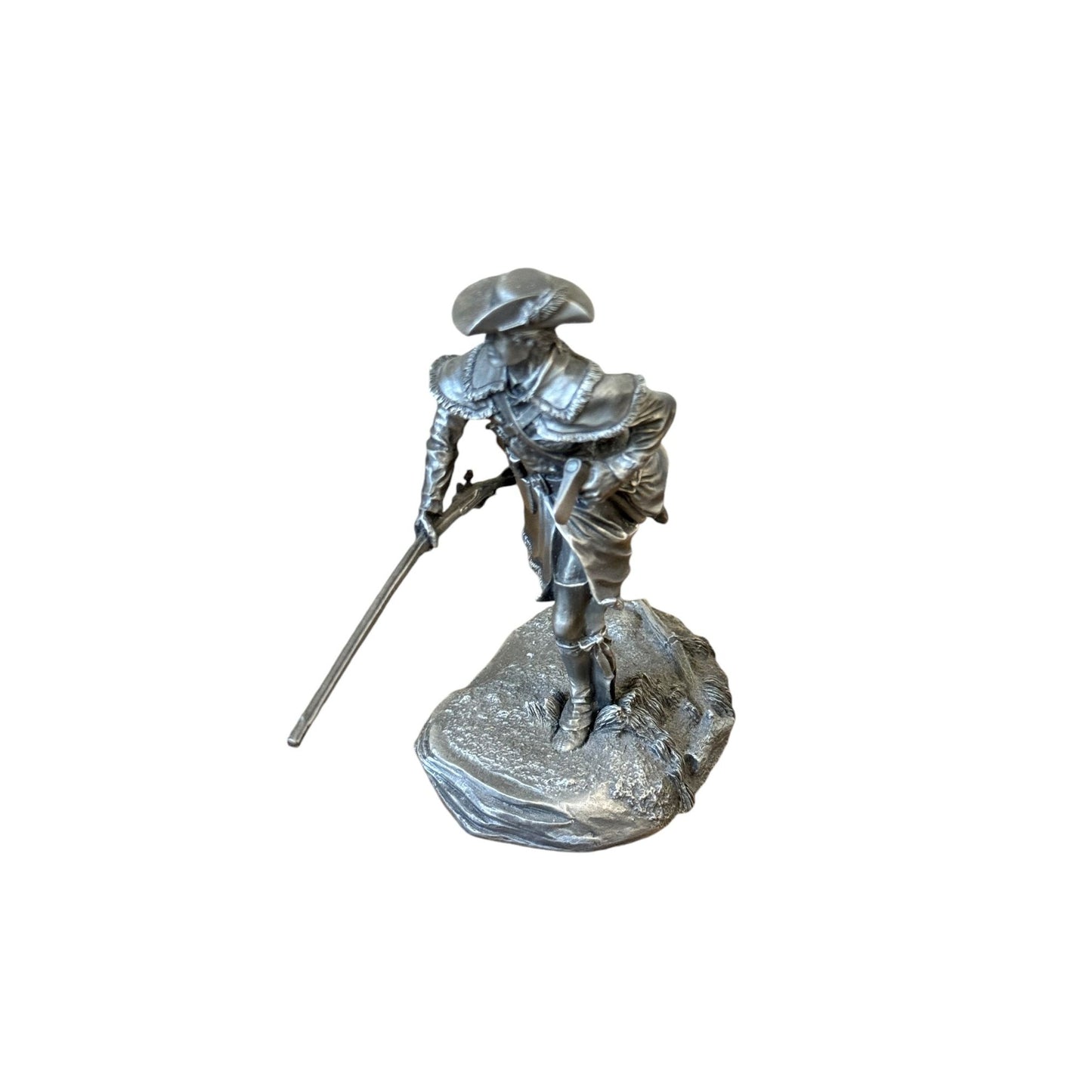 1975 Vintage Franklin Mint Rifleman Fine Pewter Figurine 4" Tall