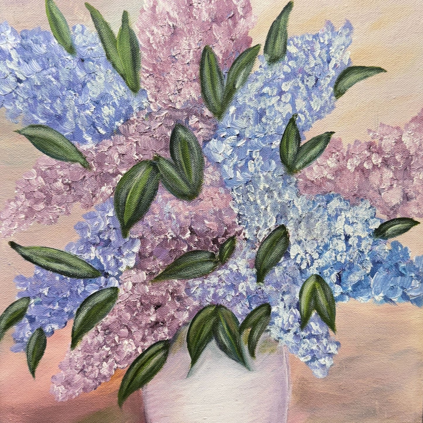 Original Oil Painting on Canvas Hydrangea Bouquet by Catherine Bowers 18" x 22" - Vertical