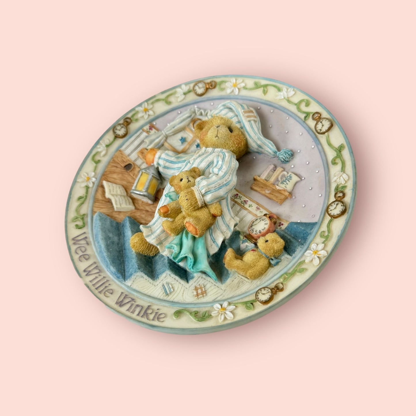 1996 Wee Willie Winkie Nursery Rhyme Plate Cherished Teddies Collection 170941