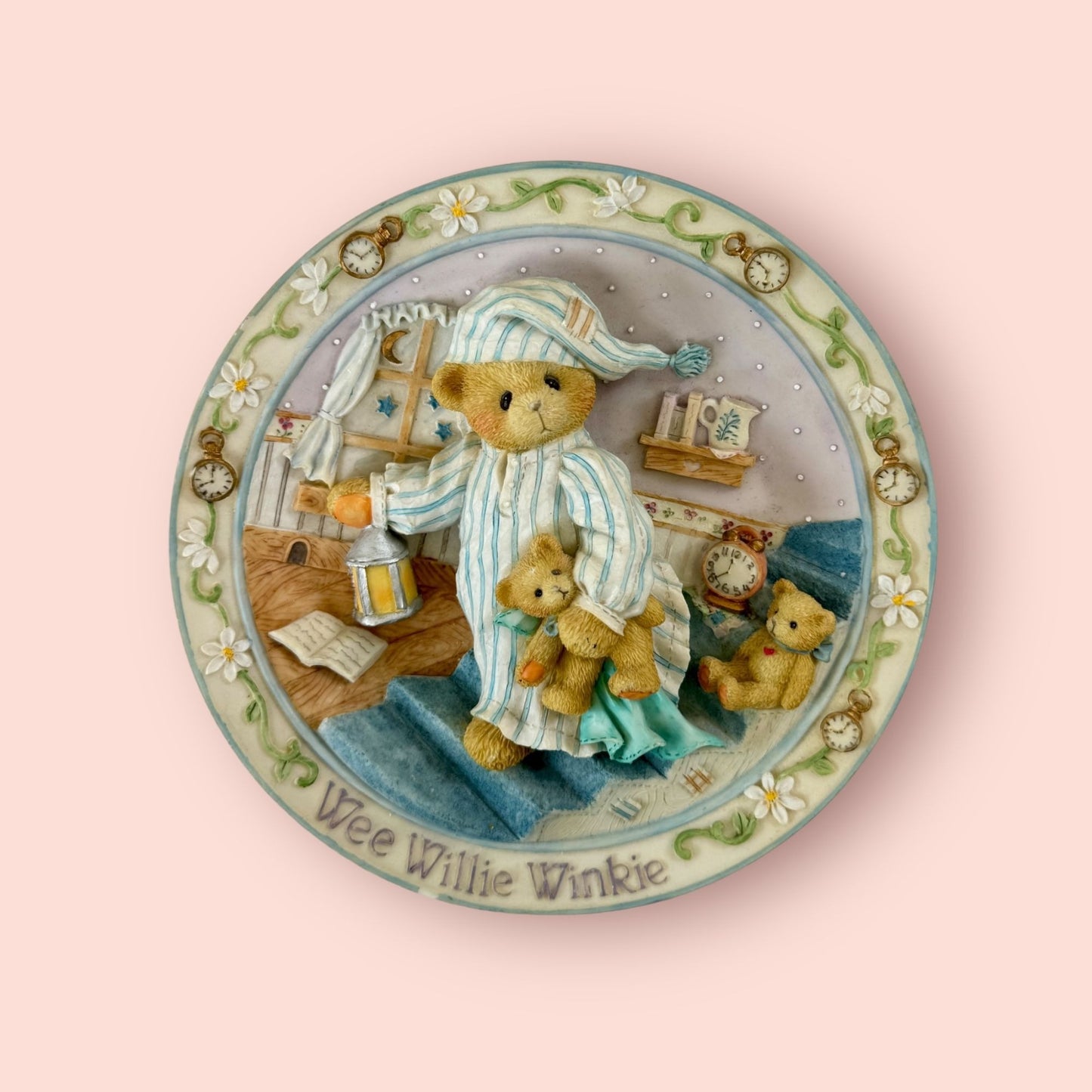 1996 Wee Willie Winkie Nursery Rhyme Plate Cherished Teddies Collection 170941