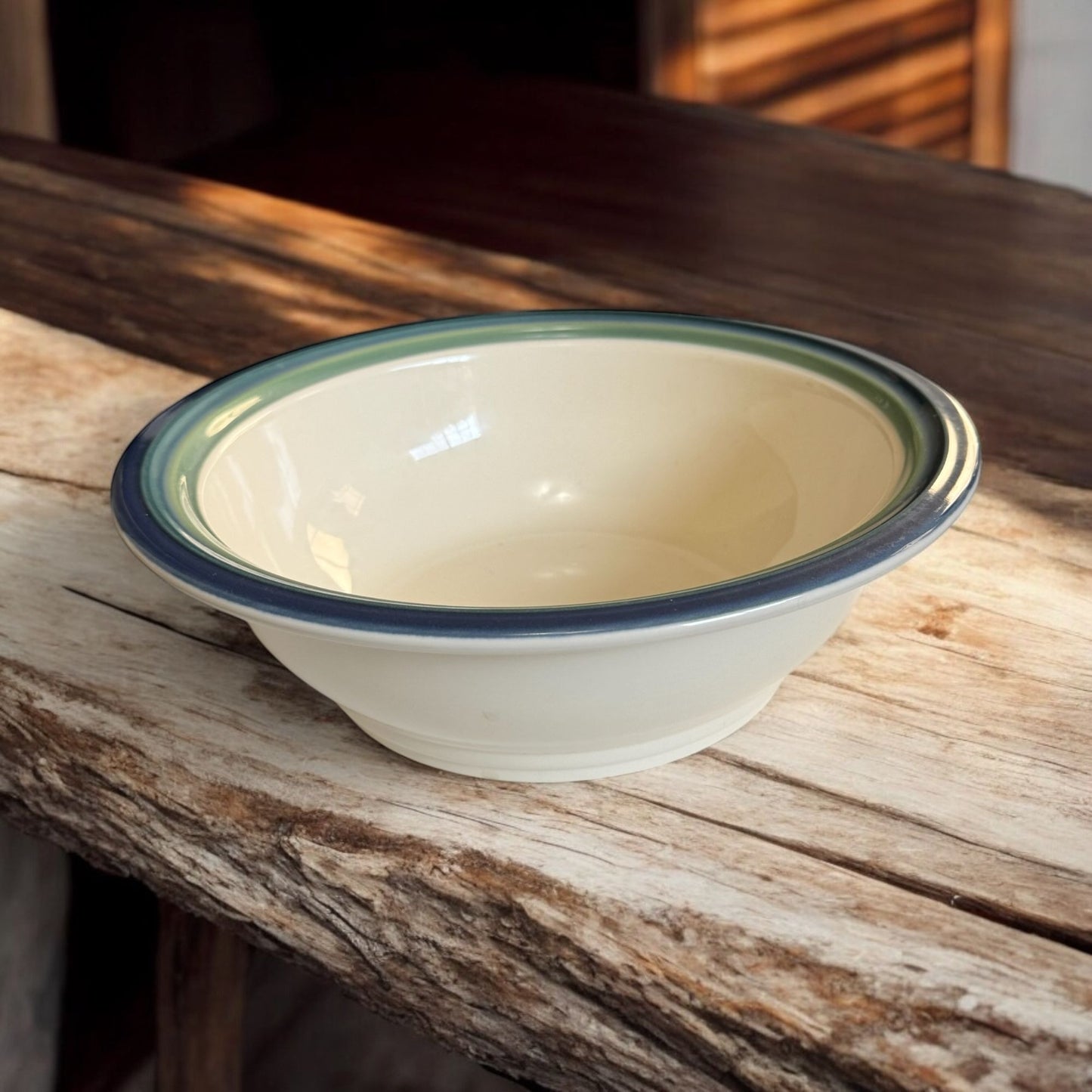 Pfaltzgraff Blue and Green 9" Serving Bowl - Made in USA, Ceramic, Pottery